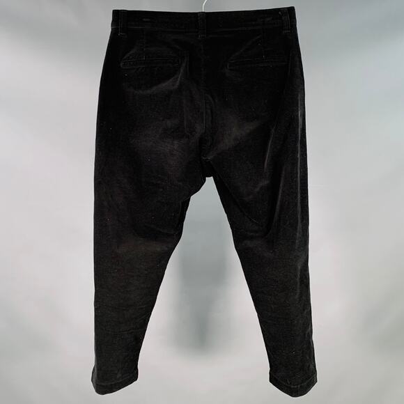 SOPHNET Size M Black Corduroy Cotton Blend Drop Crotch Casual Pants - Picture 2 of 4